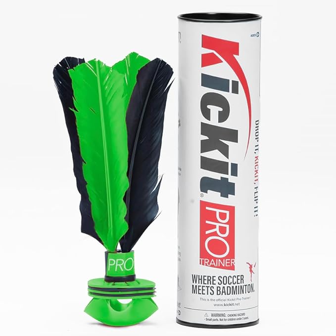 Kickit | The Original Birdie Soccer PRO Trainer | Play Outdoors, Indoors or Backyard, Beach or Tailgate, All Ages Fun & Travel Friendly (Black & Red)