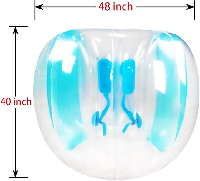 ZHUYNXIR 2 PC Sumo Ball for Adults, Bumper Bounce Balls for Kid, Inflatable Bounce Ball for Kids, Body Zorb Ball for Kids Outdoor Team Gaming Play (48 in,Blue+Red)