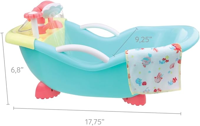 JC Toys - 14" Lots to Love Babies Doll and Bath | Real Working Bath and Shower Gift Set and Accessories | Posable & Waterproof | Ages 2+
