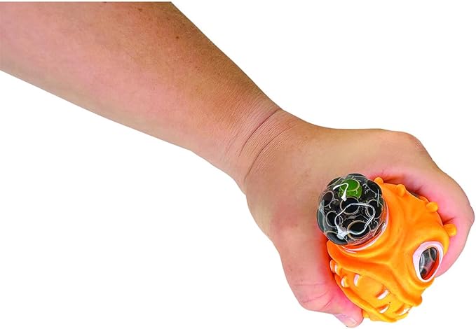 Raymond Geddes Galactic Invader Toys (12 per Pack) - Fun Stress Balls Filled with Black Squish Orb - Cool Toys for Kids