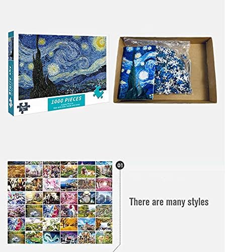 Puzzles for Adults 1000 Pieces Paper Jigsaw Puzzles Educational Intellectual Decompressing DIY Large Puzzle Game Toys Gift (03)
