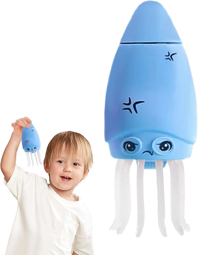 Fake Squid - Fluorescent Ejecttoy, Interactive Desk Prank, Long Lasting Novelty Fun Gadget | Portable Funny Tricky Play Gag Joke Kids Adults Classroom Stress Relieef Amusement Practical Humortoy