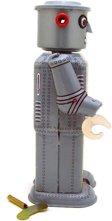 Charmgle Mechanical Robot Tin Toy Wind-up Walking Robot Toy Adult Collection Retro Toy Party Favor Birthday Gifts Home Decoration