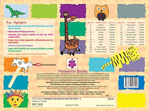 Periwinkle Big Book of Art and Craft - 2 with FREE craft papers and other materials. 6-8 years