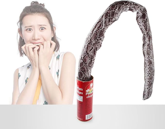 Cooplay Popup Snake in a Popcorn Can Prank, Halloween Fools Day Party Magic Trick Joke Gadget Fun Prank Gag Friend Christmas Toy