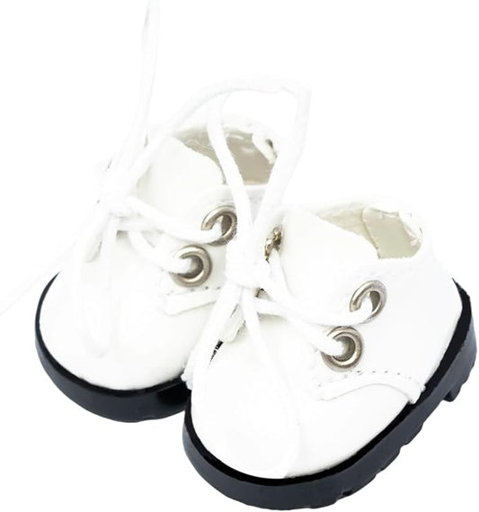 15-17cm Doll Shoes for 15-17cm Doll Boots, 6.7 inch Doll Shoes Accessories (White)