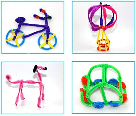 Multiple Colors Pipe Cleaners 100 Pieces Chenille Stems for DIY Art Decorations Creative Craft (6mm x 12 Inch)