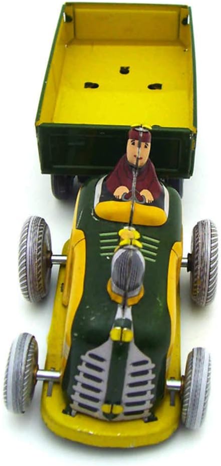 Charmgle Vintage Spring Wind Up Tractor Toy, Green, 5.3 x 2 x 2.4 inch, Over 16 Years Old