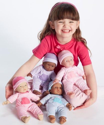 JC Toys | Berenguer Boutique | La Baby Doll Outfit | 2 Piece Blue Striped Onesie|Washable| Ages 2+ | Fits Dolls 9"- 12"
