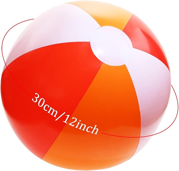 PENTA ANGEL Beach Balls 2PCS 12 Inch Inflatable/Blow Up Classic Rainbow Color Summer Swimming Pool Party Favors Water Toy Beachball for Women Men Adults Playing