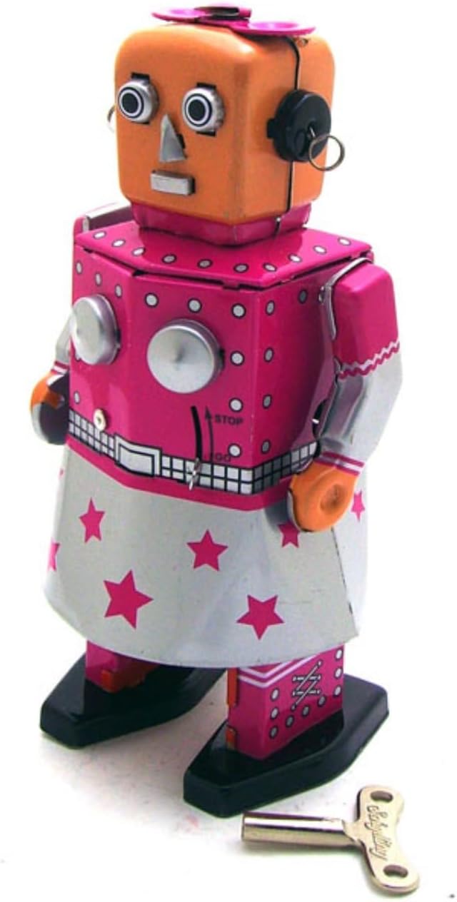 Charmgle Venus Robot Retro Tin Toy Novelty Tin Robot Wind-Up Toy Party Favor Bar Clothing Shop Home Decoration Adult Collection