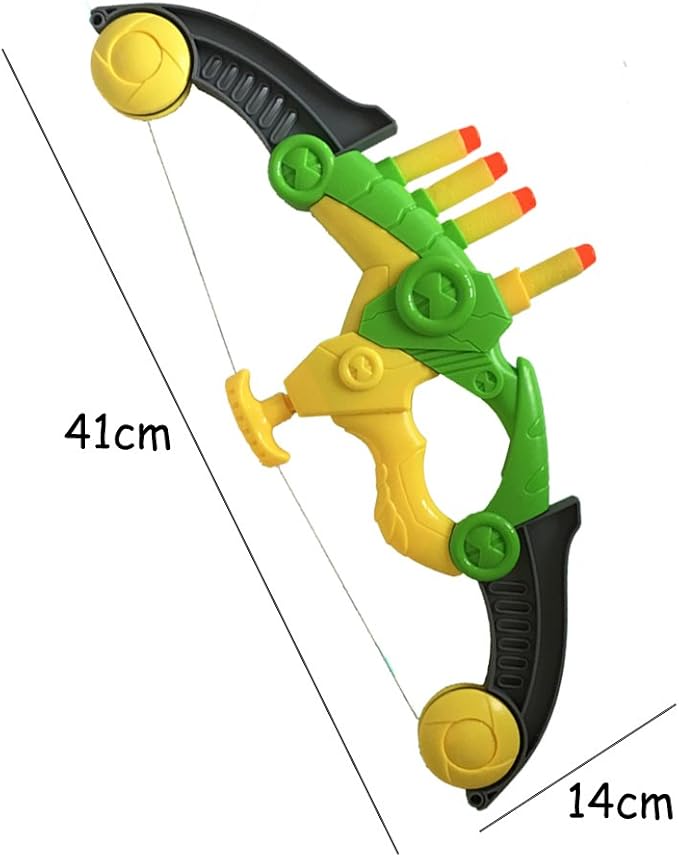 Soft Arrow Bow Set for Kids Beginner, Easy Foam Archery Kit for Starters, with 4 Soft Darts Arrows, Safe Outdoor Indoor Shooting Games Activity for Toddler Boys Girls