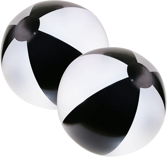 PENTA ANGEL Beach Balls 2PCS 12 Inch Inflatable/Blow Up Classic Rainbow Color Summer Swimming Pool Party Favors Water Toy Beachball for Women Men Adults Playing