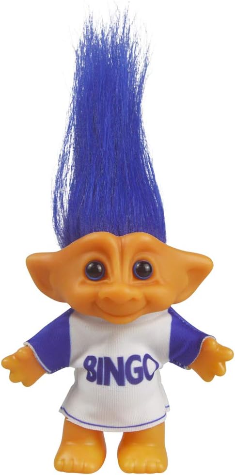 Vintage Troll Dolls, Retro Troll Doll Chromatic Adorable for Collections, School Project, Arts and Crafts, Party Favors - 7.5" Tall(Include The Length of Hair) (Blue)
