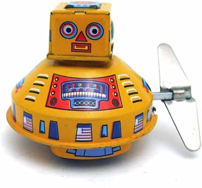 Charmgle Space Robot Wind-up Tin Toys Adult Collection Tinplate Clockwork Walking Robots Toy Party Favor Bedroom Store Library Decoration 3 Packs