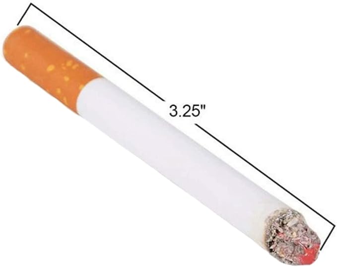Dzrige 3.25" Fake Cigarettes Prop Fake Puff Cigarettes, Durable/Realistic, Ideal for Halloween Costume, Themed Parties, Theatrical Performances, Fun Gag Gift, Novelty Toy (Pack of 2)