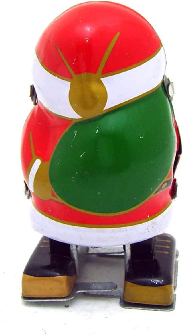 Charmgle Wind-Up Tin Toy Santa, Retro Walking Robot Adult Collection Clockwork Toy, Xmas Party Favor Toys Home Store Stage Decoration