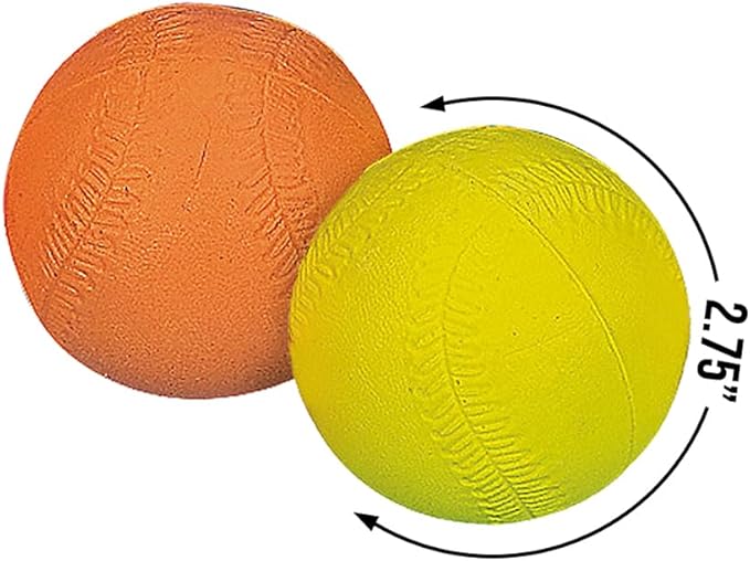 Fun Express Colorful Rubber Baseballs - Vibrant Playground Balls for Outdoor Sports Backyard Games & Active Fun - Perfect for Kids' Physical Education Group Play & Recreational Activities - 12 Pieces
