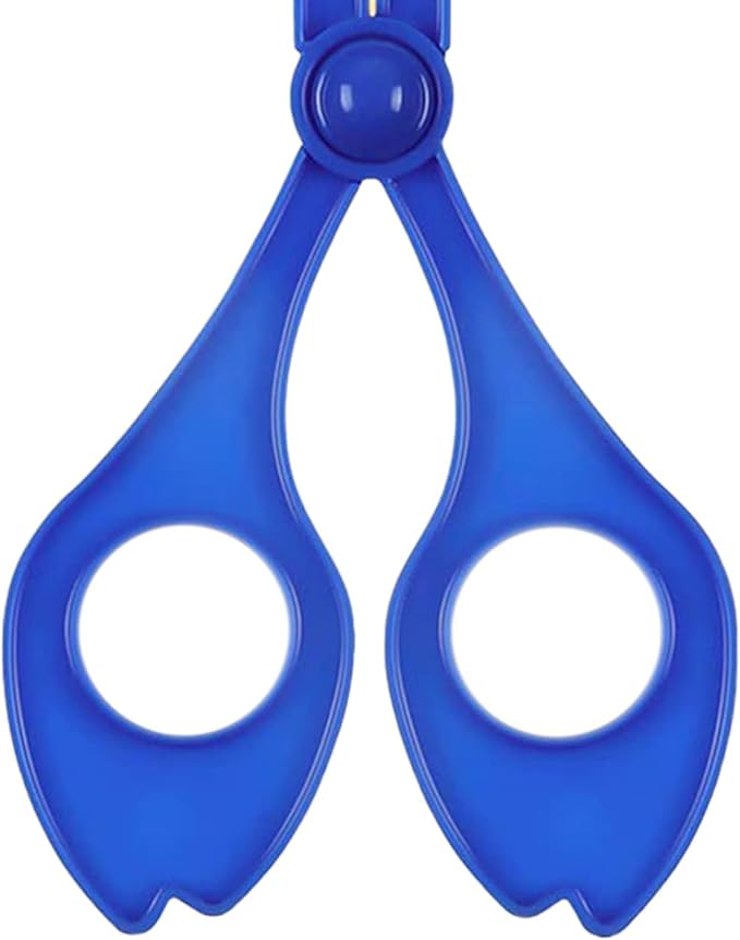 Jowxsx 2Pcs Blue Fine Motor Skill Tool, Hand-Eye Coordination Plastic Scissor Clamp Small Butterfly Clip, Scoopers for Teen Nature Exploration Observation for Sports and Outdoor Play
