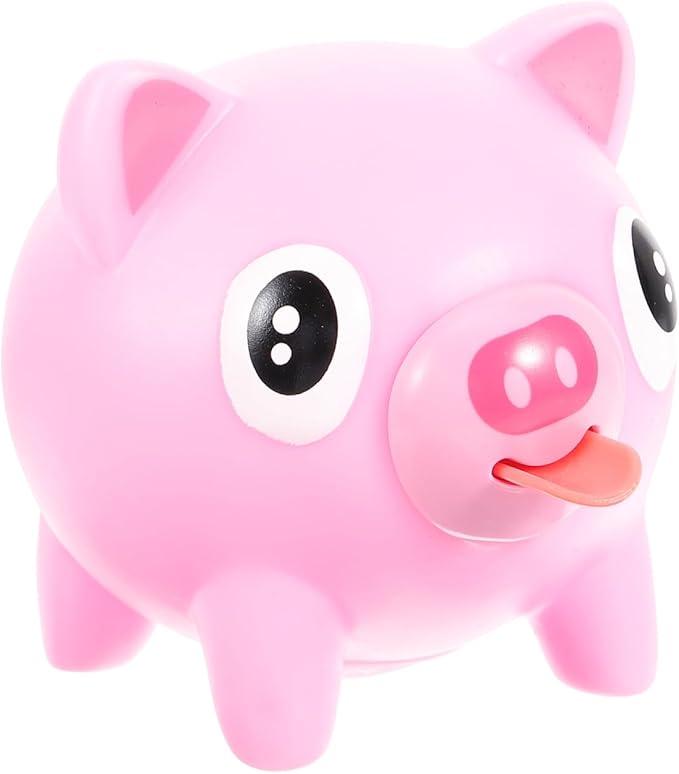 TOYANDONA Squeeze Toy for Kids - Pig Tongue Stick Out Animal Tongue Out Toy Squeeze Ball for Stress Relief Fun Kids Adults Birthday Party Favors Easter Basket Goodie Bag Stocking Stuffers, Pink