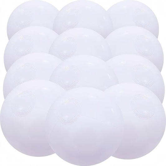 12" Beach Balls Bulk 12 Pack Inflatable Pool Ball for Kids Summer Water Games Party Supplies