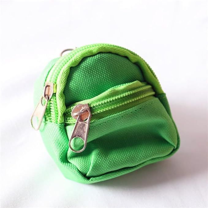 1Pc Green Mini Doll Backpack School Bag Model Dollhouse School Accessory for 1/6 Scale Dollhouse Dollhouse Décor,Simulation Mini School Bag Model,Dollhouse Accessories