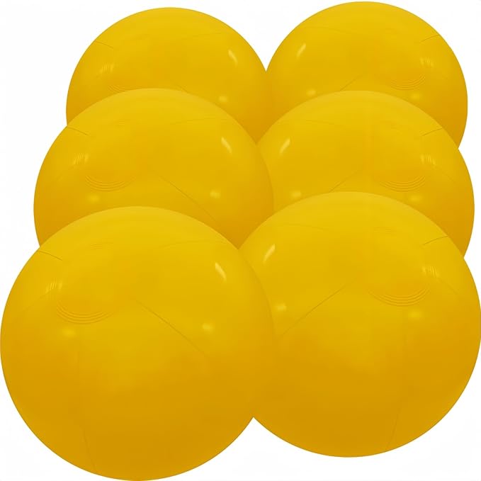 6 Pack Beach Balls, Large Inflatable Beach Balls Bulk, for Parties, Beach, Pools & Play