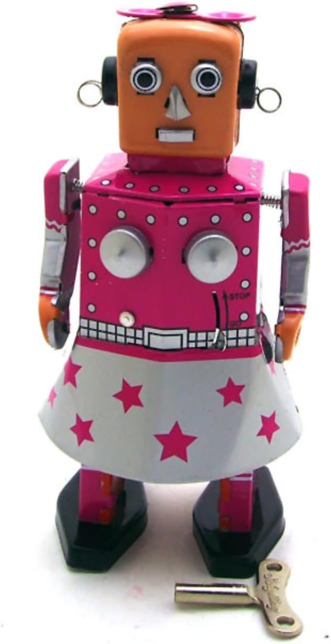 Charmgle Venus Robot Retro Tin Toy Novelty Tin Robot Wind-Up Toy Party Favor Bar Clothing Shop Home Decoration Adult Collection