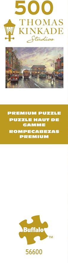 Buffalo Games - Gold - Thomas Kinkade - City by the Bay, Sunset on Fisherman's Wharf - 500 Piece Jigsaw Puzzle for Adults - Challenging Puzzle Perfect for Game Nights