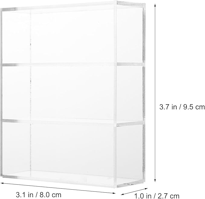 SEWACC Miniature Acrylic Furniture Miniature Storage Case Decorative Doll House Accessory