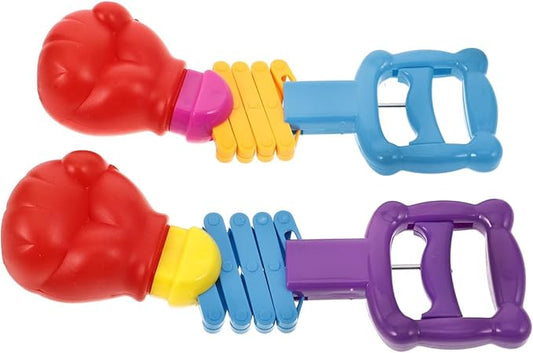 Totority 2pcs Retractable Fist Shooter Prank Toy for Boy Girl Creative Indoor Party Fun Telescopic Spring Trick Toy for Interactive Play and Relaxation