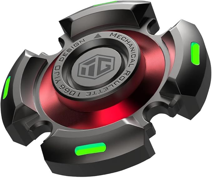 Fidget Spinners, Fidget Spinner for Adults, Stress Anxiety ADHD Relief Figets Toy, Metal Finger Hand Spinner Toys with Luminous Light, Fidget Spinner Need Absorb Light Then Release in Dark