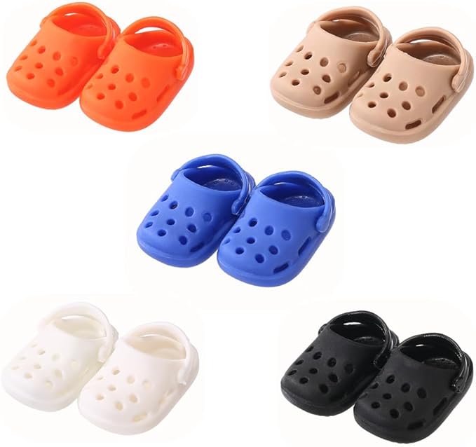 5 Pairs of Doll Shoes Suitable for 17cm Dolls, 5 Colors Suitable for Different Clothing Styles, 17cm Doll Accessories (5 pcs B)