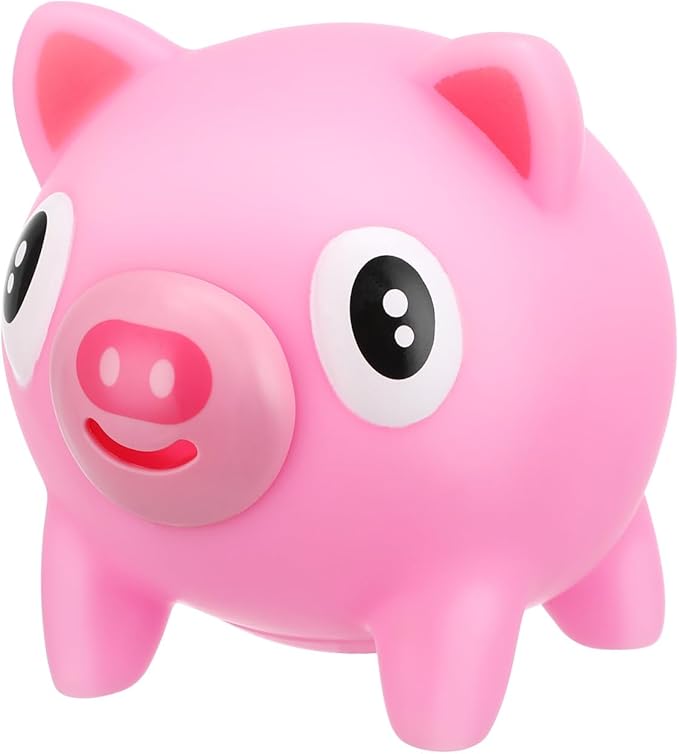 Squeezing Pig Toy, Tongue Stick Out Decompression Pig Sensory Toys – Pink Squeeze Ball for Kids Adults, Stress Relief Party Favors Stocking Stuffers