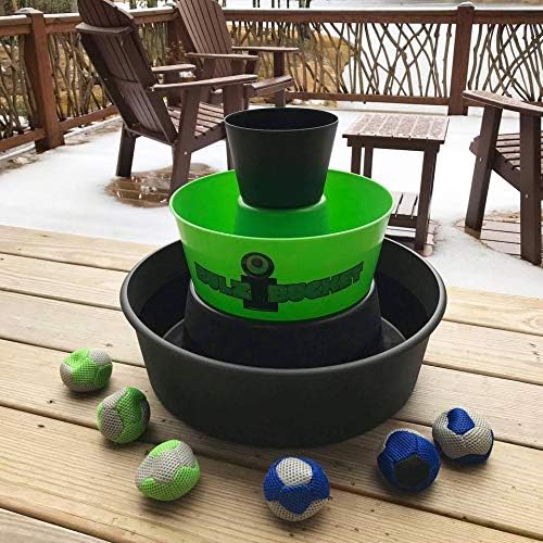 BULZiBUCKET 6-Piece Replacement Bags by Water Sports - Next-Generation Cornhole - Beach Games, Green/Black