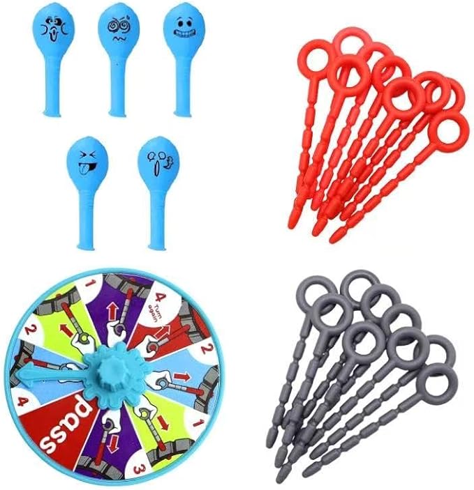 AALFA Balloon Pop Challenge – Suspenseful Party Game with Spinner, 9 Sticks & 10 Funny Balloons – Hilarious Prank & Gag Gift for Teens, Adults, Office Breaks & Social Events