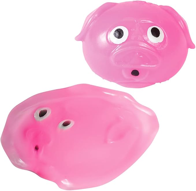Rhode Island Novelty 2.5" Splat Pig Squeeze Toy, 1 Piece per Order