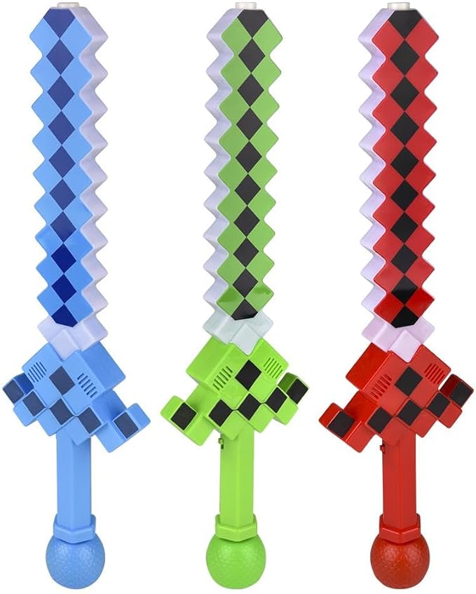 Rhode Island Novelty 20" Light-Up Pixel Bubble Sword, 1 Per Order, Style May Vary