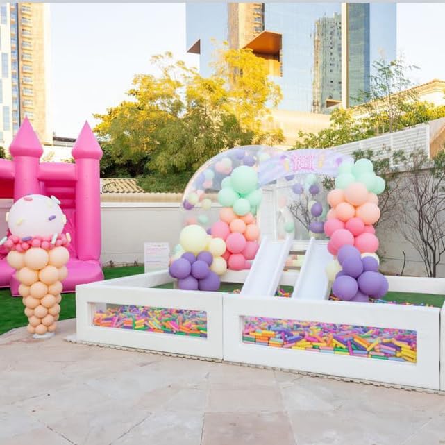 STARBOLO Ball Pit Balls Giant Sprinkles 250 pcs for Toddlers Girl Boy Ball Pit, Playpen, BPA Free Plastic Toy Balls Long Shape Balls for Baby Pool, Macaron Colors
