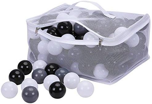 PlayMaty Colorful Pit Balls 2.1-inch Plastic Ocean Ball Crush Proof Stress Balls for Kids Pool Ball Playhouse Pit Accessories