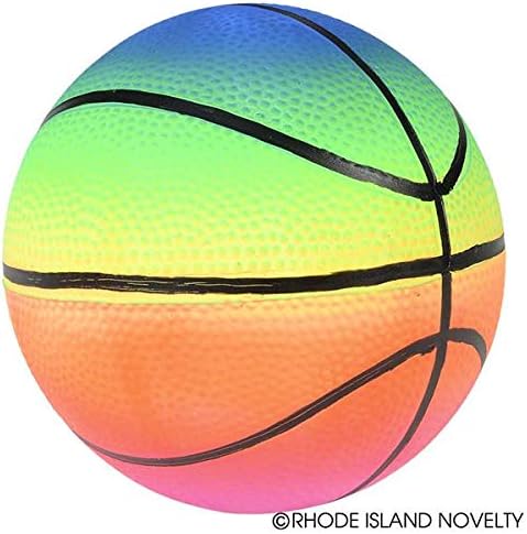 Rhode Island Novelty 6 Inch Rainbow Sports Vinyl Balls Set of 3 Assorted Designs May Vary