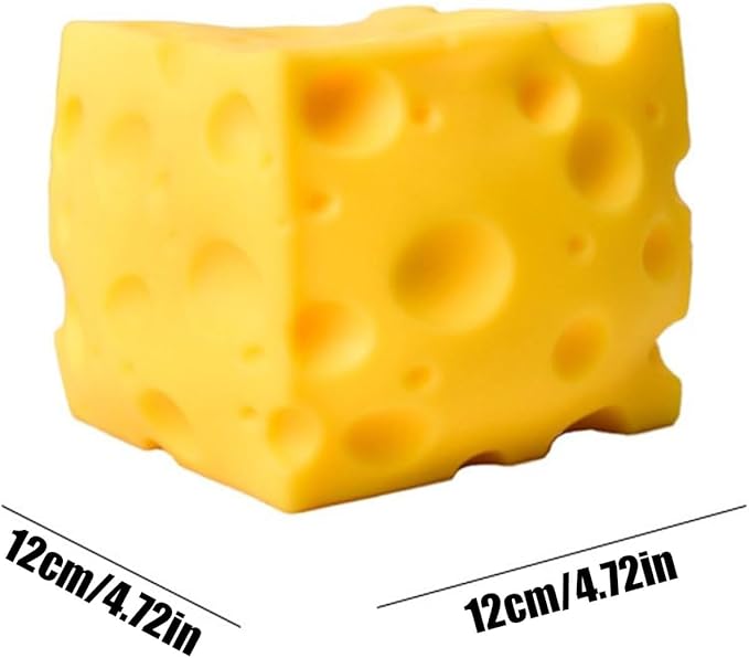 Yellow Cheese Squeeze Toy,Soft Novelty Toy, Rebounding Sensory,Help for Relax,Focus, Sensory Cheese for & Adults, Food Theme Cheeese Cubes Squiishy Toys,Stress Balls for Adults