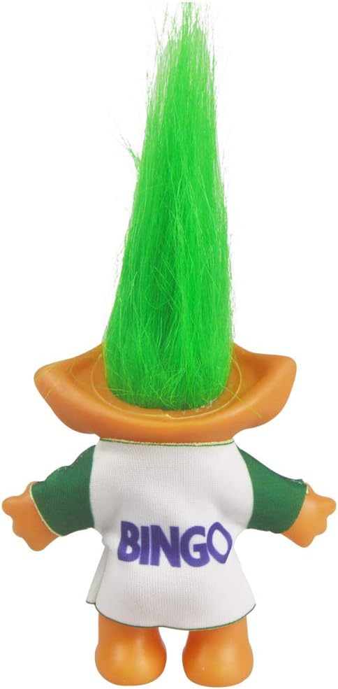 Vintage Troll Dolls, Retro Troll Doll Chromatic Adorable for Collections, School Project, Arts and Crafts, Party Favors - 7.5" Tall(Include The Length of Hair) (Green)
