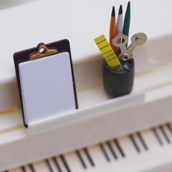 Kisangel 12pcs Miniature Writing Board Model Dollhouse Accessories Realistic Paper Clipboard for Creative Decor and Educational Use for Mini School Supplies and Home Decoration