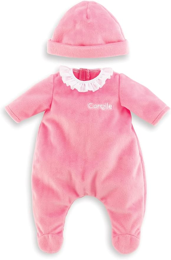 Corolle 14” Baby Doll Outfit - Pink Pajamas - Mon Grand Poupon Outfits and Accessories fit 14" Dolls, for Kids Ages 2 Years and up