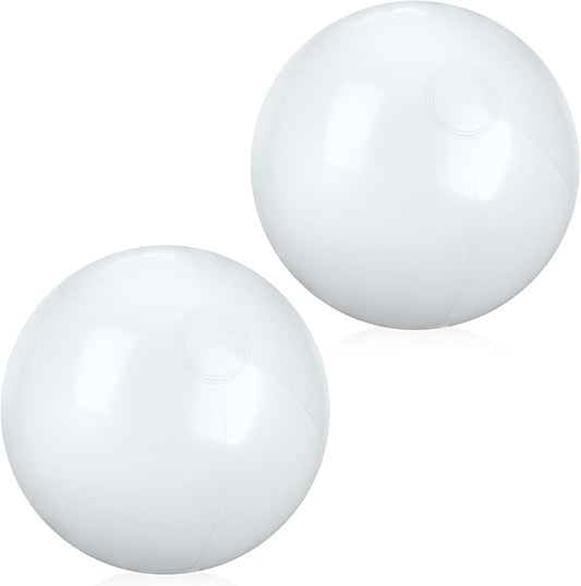 2 Pcs 12 Inch Solid Beach Balls Inflatable Beach Balls Bulk Large Blow up Pool Game Toys for for Summer Beach