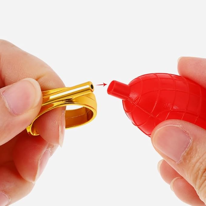 2Pcs Water Squirting Ring Prank Supplies Easy Activation Fun Accessories for April Fool's Day Party Humorous Water Play for Adults