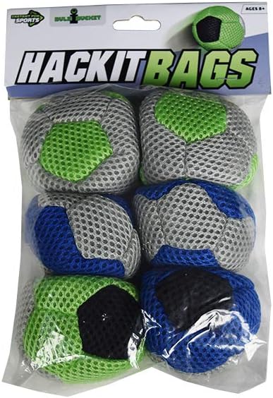 BULZiBUCKET 6-Piece Replacement Bags by Water Sports - Next-Generation Cornhole - Beach Games, Green/Black