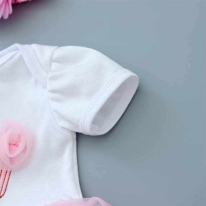 ZIYIUI Reborn Baby Dolls Clothes 22 inch Outfit Accessories 2pcs Set for 20-22 Inch Reborn Doll Newborn Girl White and Pink Skirt