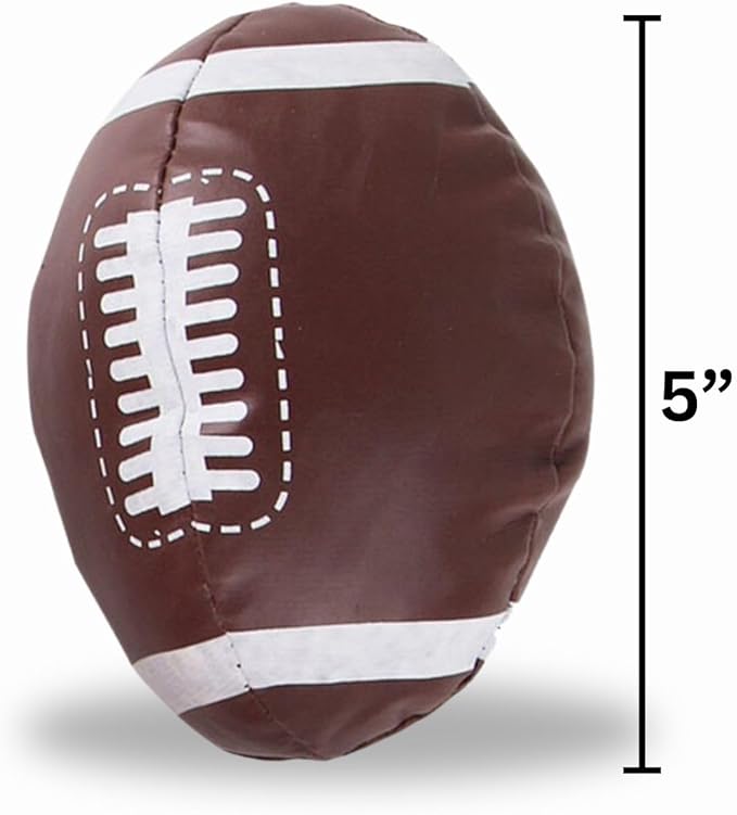 Liberty Imports 4 Pack Soft Plush Stuffed 5" Sports Balls Assortment Toy Playset for Kids, Toddlers - Football, Baseball, Basketball, Soccer
